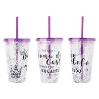Copo De Plástico 450Ml Shine Teen Com Canudo - Art Brink - 1