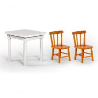 Conjunto Mesinha Infantil Branca Com 2 Cadeiras Kids - 1