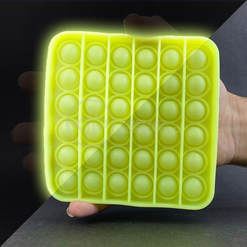 Pop It Brilha No Escuro Sensorial Amarelo - 1