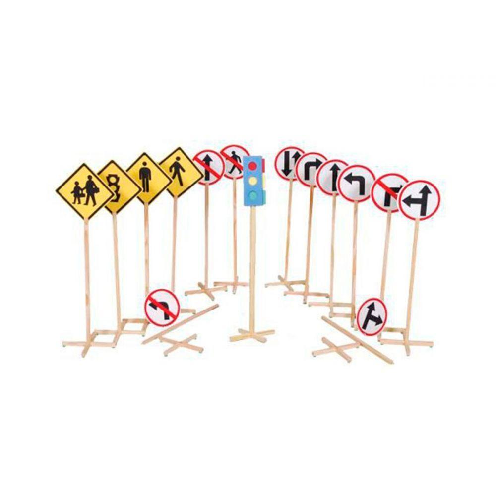 Educação de Trânsito 14 Placas + 1 Semáfaro Simples - 2