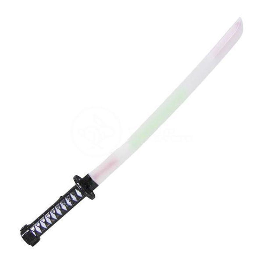 Espada Ninja Katana Samurai Som E Luz À Pilha Preto - 1