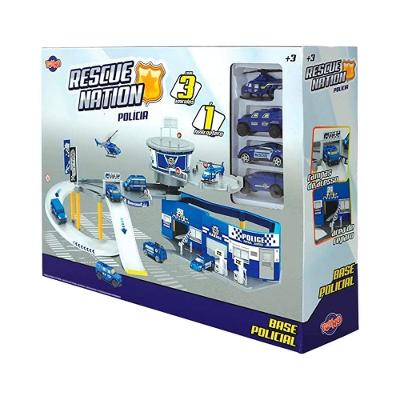 Brinquedo Garagem Policial Rescue Nation Com 6 Peças