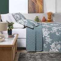 Kit Cobre Leito Colcha Padrão 03 Peças Micropercal 200 Fios Duplaface Estampa Floral - Primavera - 2