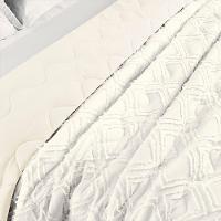 Kit Cobre Leito Colcha Katarine King 03 Peças Dupla Face Micropercal 300 Fios Detalhado - Off White - 3