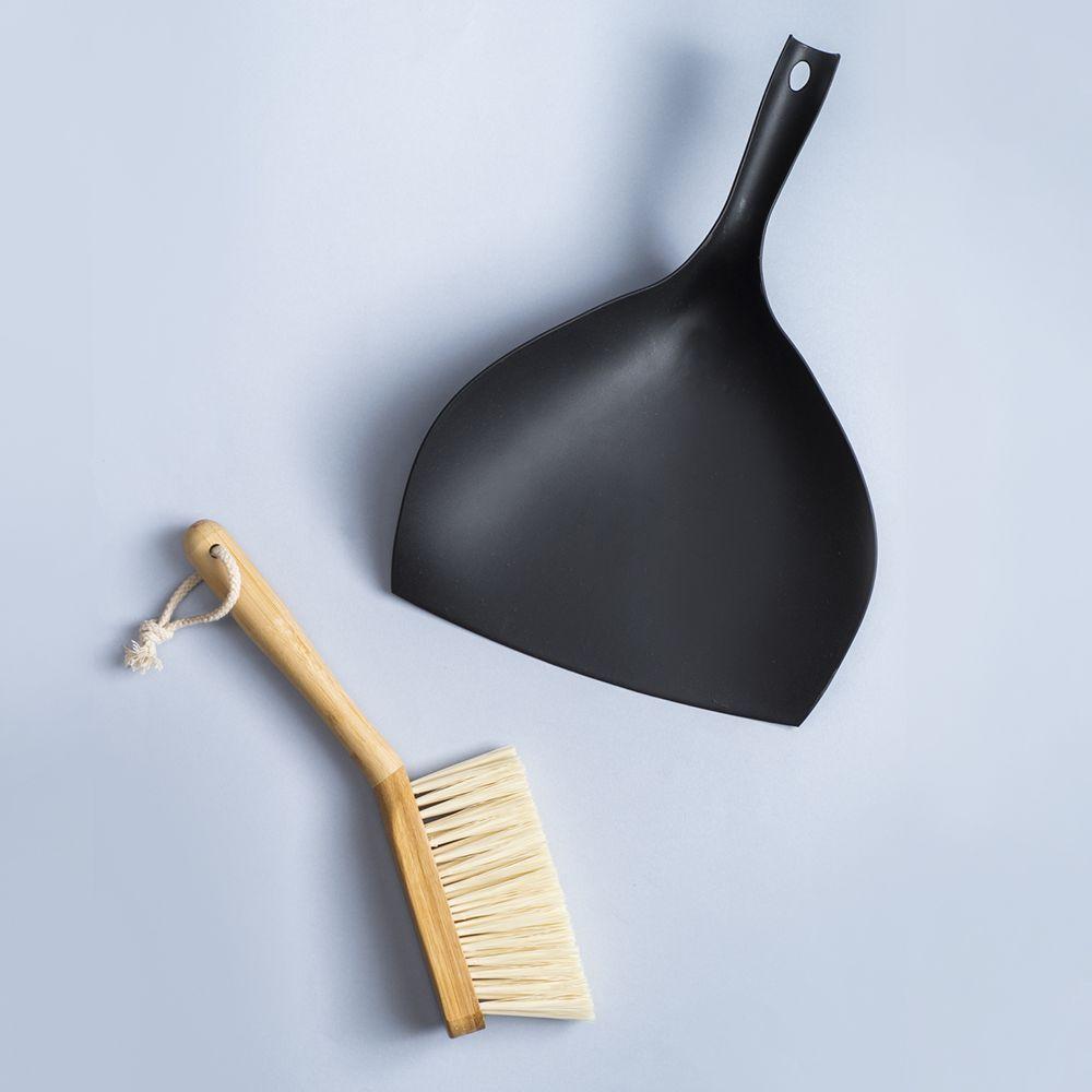 Escova De Bambu Oikos Com Pá Preta Para Limpeza - 3