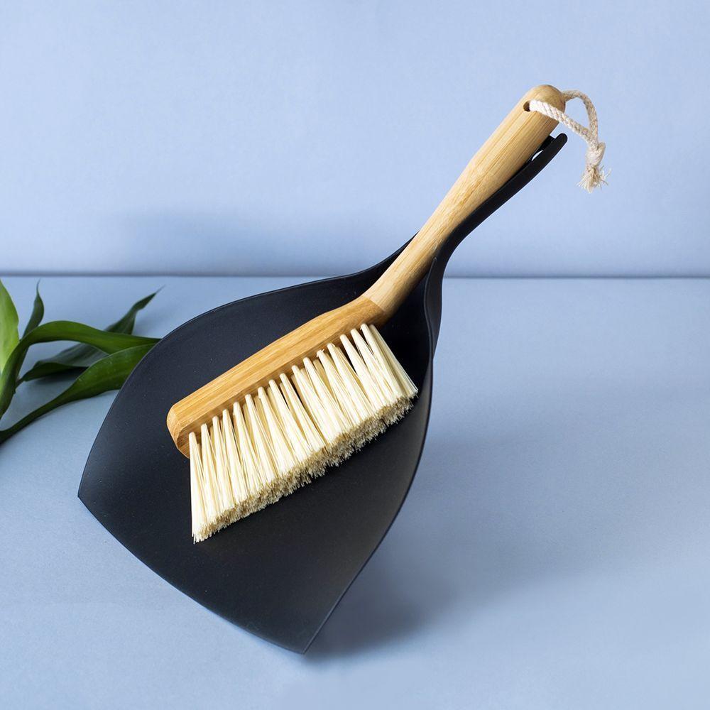 Escova De Bambu Oikos Com Pá Preta Para Limpeza - 4