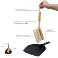Escova De Bambu Oikos Com Pá Preta Para Limpeza - 2