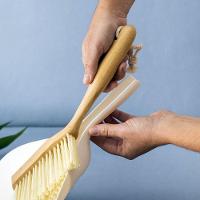 Escova De Bambu Oikos Com Pá Off-white Para Limpeza