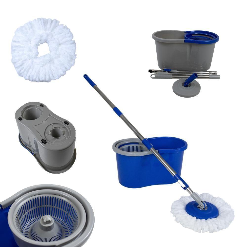 Balde Mop Esfregão Giratório De Limpeza 8 Litros - 1