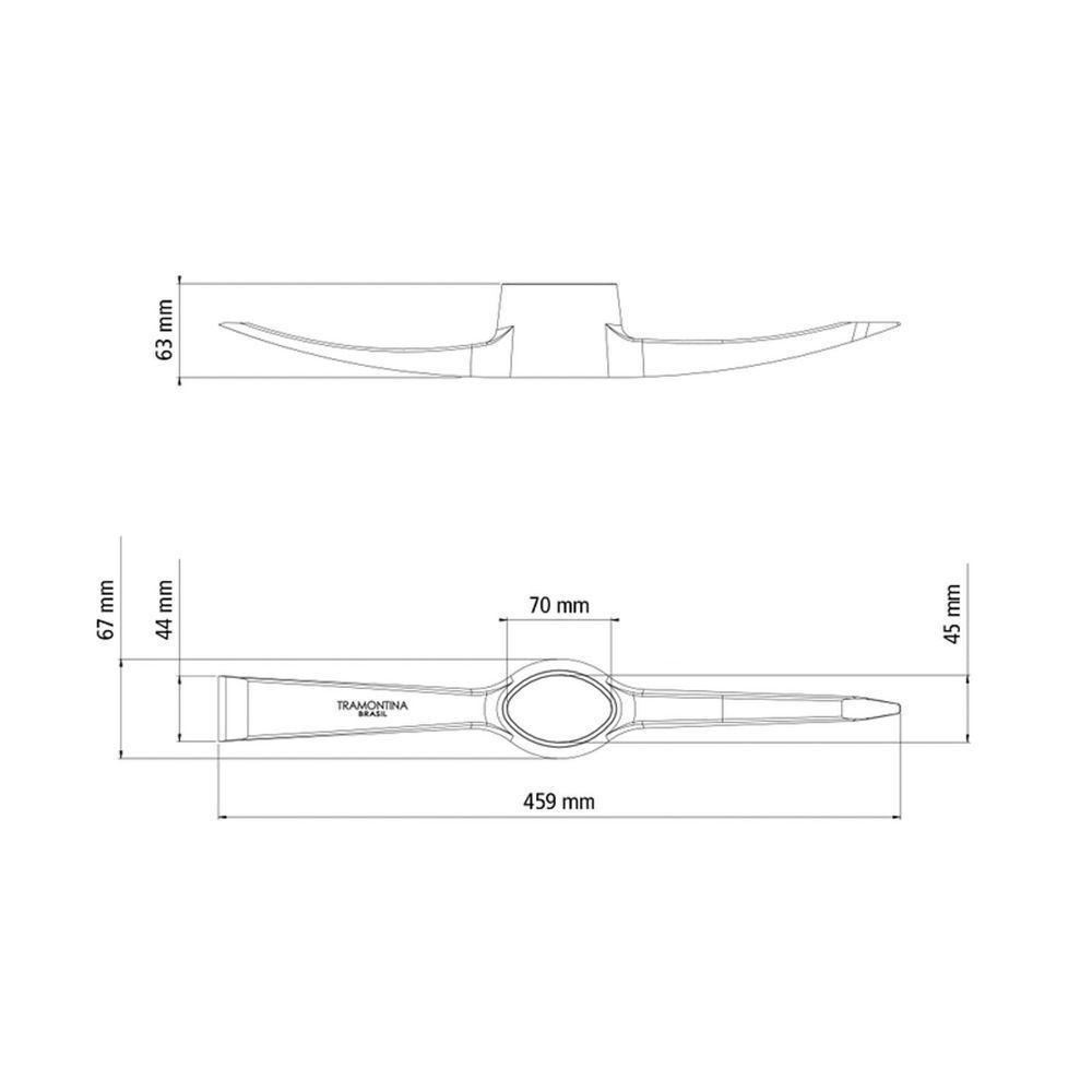 Picareta Estreita Tramontina Em Aço Tamanho 4 Sem Cabo Tramontina - 3