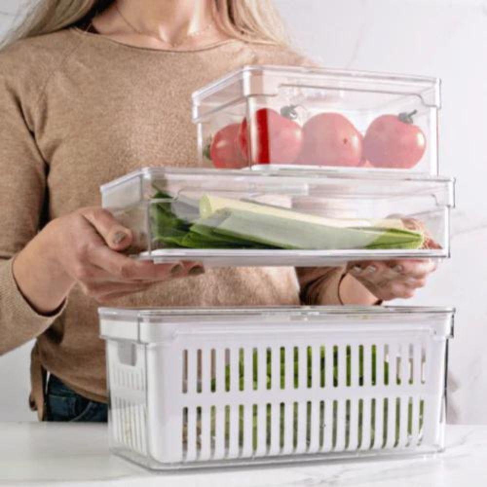 Organizador De Alimentos Para Geladeira Clear Fresh Com Cesto Ou 5l - 2