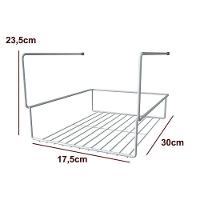 Organizador De Prateleira Com Encaixe Em Aço - Stolf Cromado - 3