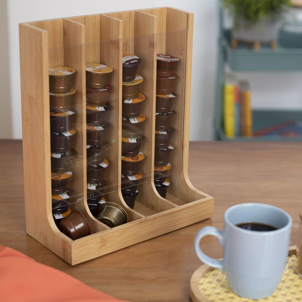 Porta Cápsulas De Bambu Oikos Universal Com 4 Divisórias - 2