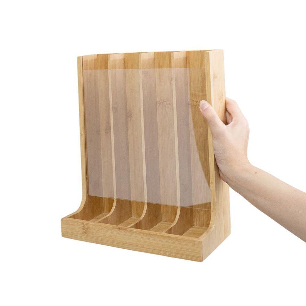 Porta Cápsulas De Bambu Oikos Universal Com 4 Divisórias - 4