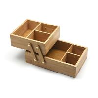 Caixa Organizadora De Bambu Oikos Com 2 Andares Retangular - 1