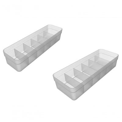 Kit Organizador De Gavetas P e M Logic Incolor Natural Ou