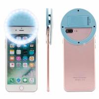 Luz De Selfie Ring Light Anel Led Flash Celular Recarregável Azul - 3