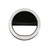 Clipe Anel Led Luz Branca Selfie Para Celular - Mini Ring Light Preto