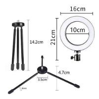 Iluminador Ring Light 16Cm Usb Led Misto 3500K 5500K + Tripe - 2