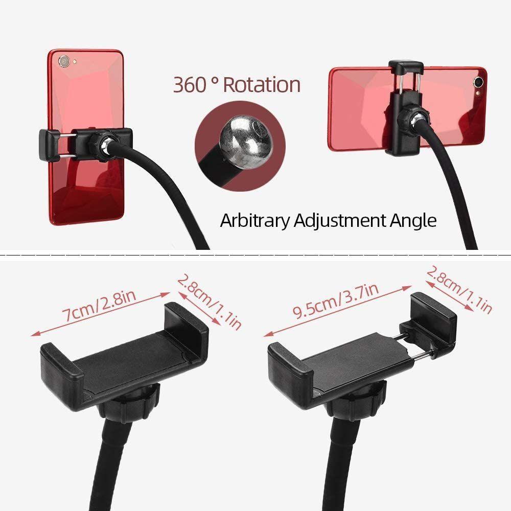 Sunbaca Clip On Led Selfie Ring Light Com Suporte Para Telefone Celular Garra 2 Em 1 - 3