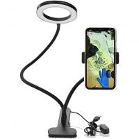 Sunbaca Clip On Led Selfie Ring Light Com Suporte Para Telefone Celular Garra 2 Em 1 - 1