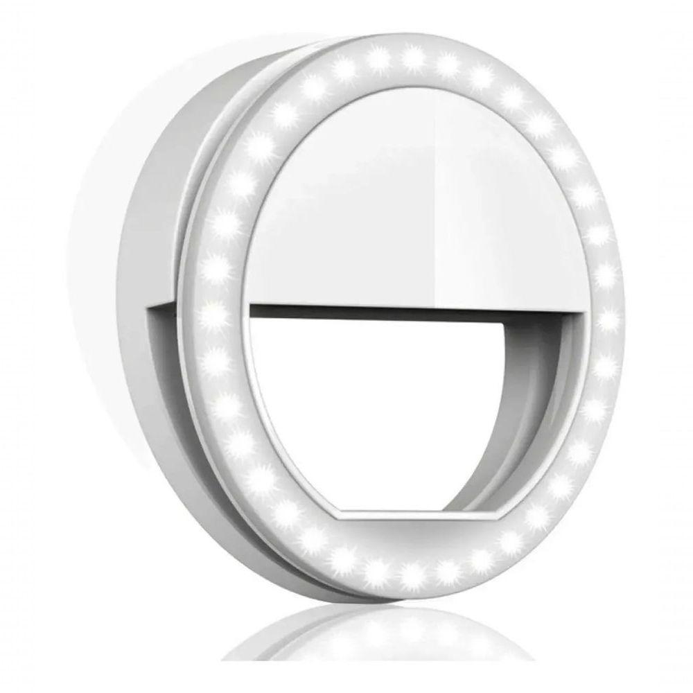 Clipe Anel Led Luz Selfie P/ Celular Branco (Mini Ring Light) - 2