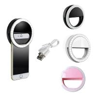 Clipe Anel Led Luz Selfie P/ Celular Branco (Mini Ring Light) - 1