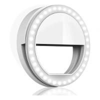 Clipe Anel Led Luz Selfie P/ Celular Branco (Mini Ring Light) - 2