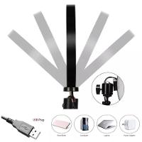 Iluminador Ring Light Led Usb Com Tripé - 16Cm - Controle Cor Luminosidade . - 2