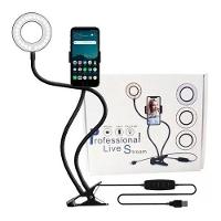 Ring Light Suporte Articulado De Mesa Live Stream Para Celular - 1