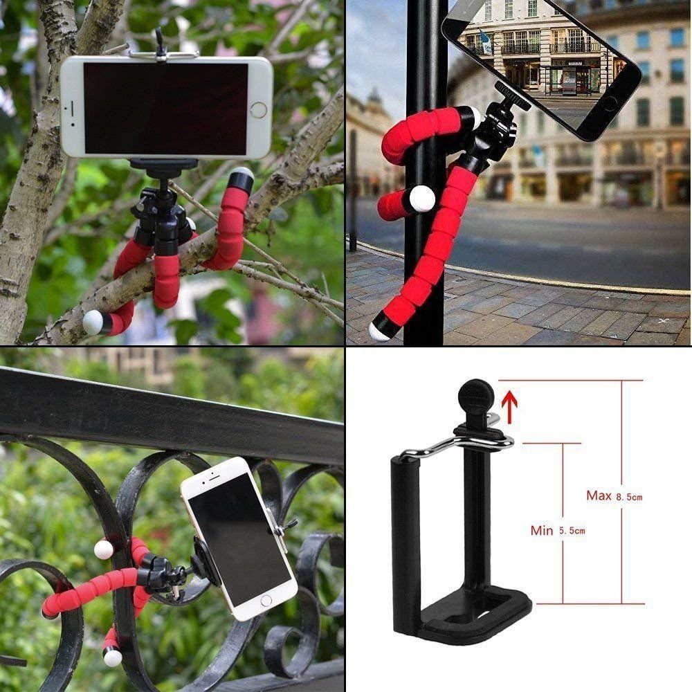 Tripé Para Celular Flexivel E Camera Vermelho P - 2
