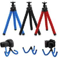 Tripé Flexível Tripod Acessório Com Suporte Celular E Camera Vermelho - 6