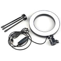 Iluminador Anel De Led Ring Light Usb 16Cm Com Mini Tripé . - 2
