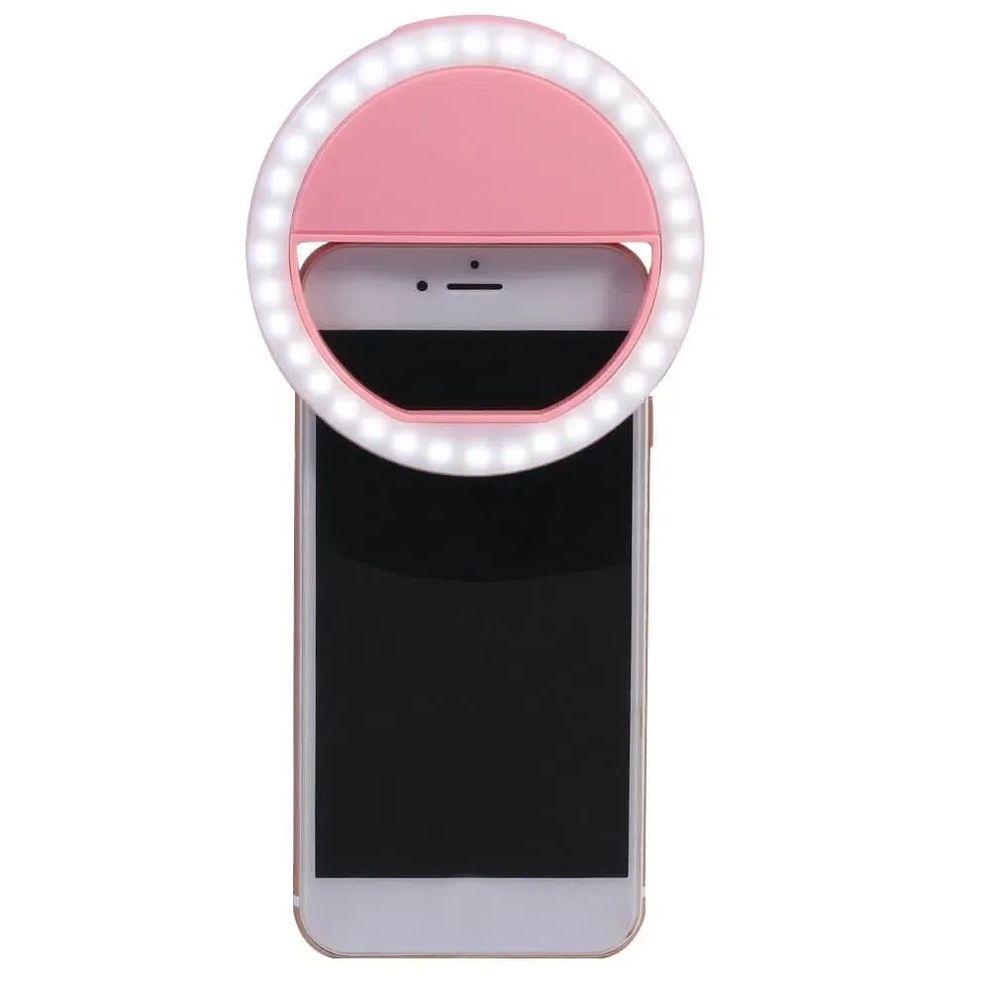 Iluminador Circular Led Celular/Smartphone Selfie Ring Light (Rosa) - 3