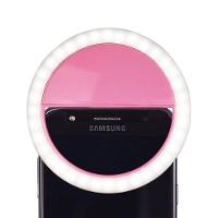 Iluminador Circular Led Celular/Smartphone Selfie Ring Light (Rosa)