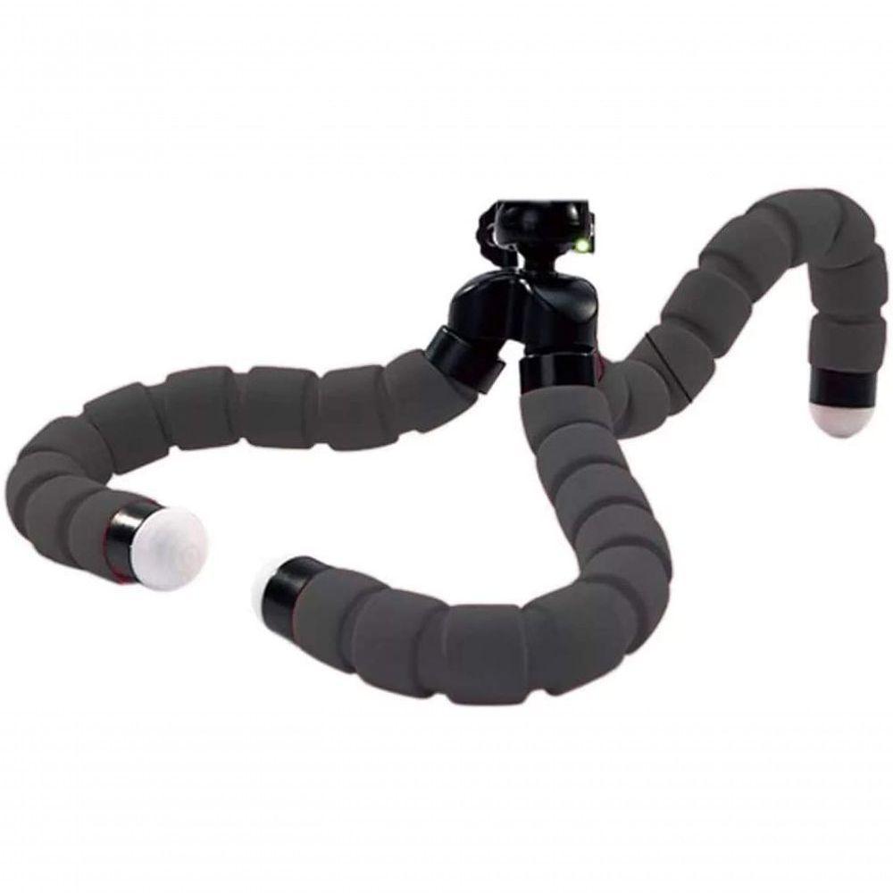 Tripe Suporte Celular Smartphone Flexível Tripé Gravar Vídeo Preto P - 3