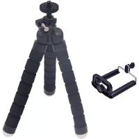 Tripe Suporte Celular Smartphone Flexível Tripé Gravar Vídeo Preto P - 2