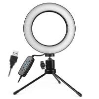 Iluminador Ring Light 16Cm Usb Led Misto 3500K 5500K + Tripe - 1