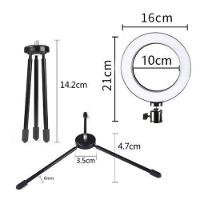 Iluminador Ring Light 16Cm Usb Led Misto 3500K 5500K + Tripe - 2