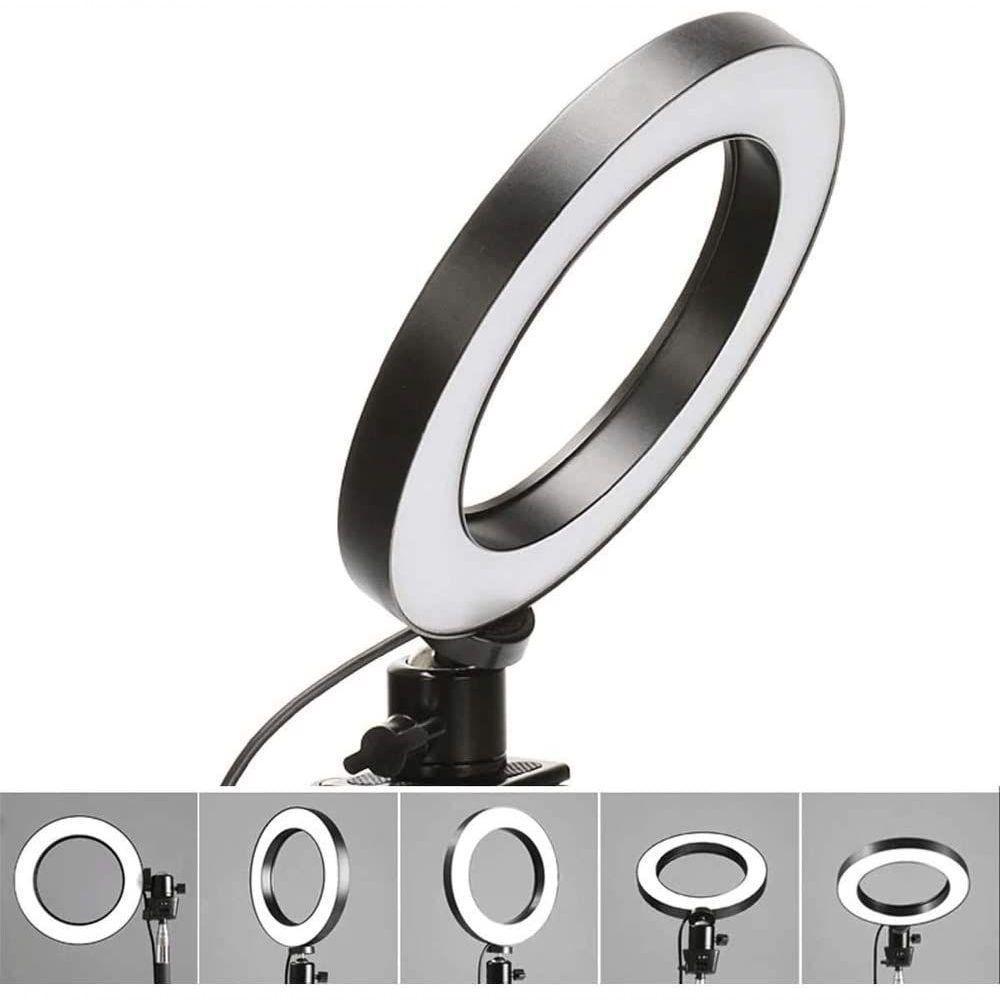 Ring Light 6 Polegadas Iluminador Anel De Led Ring Light Usb 16cm Com Mini Tripé - 3