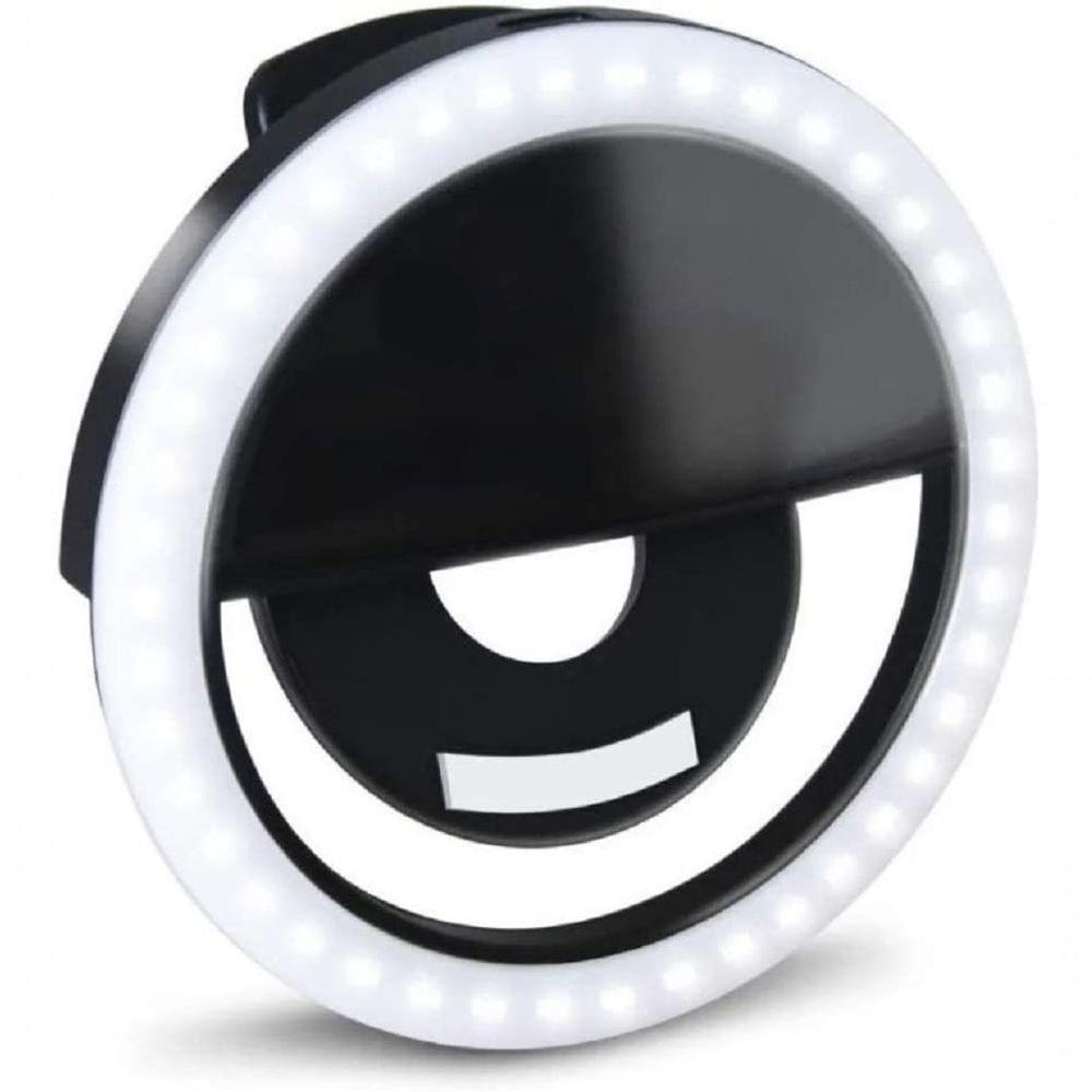 Anel Luz Pra Selfie Ring Light Flash Celular Universal Preto - 3