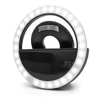 Anel Luz Pra Selfie Ring Light Flash Celular Universal Preto - 2