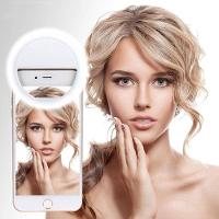 Luz Para Selfie Ring Light Celular Carga Via Usb Branco - 1