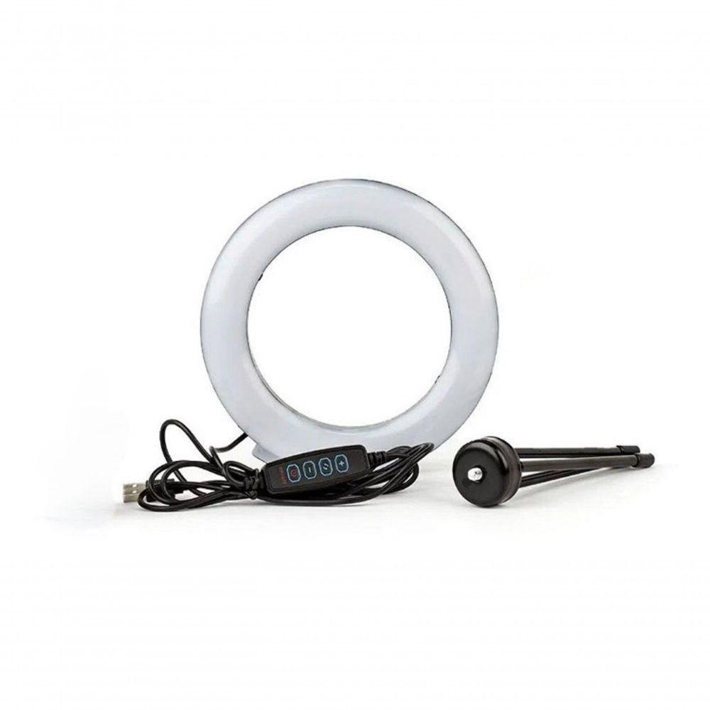 Ring Light 8" De Mesa + Tripé Iluminador Arco De Led - 7