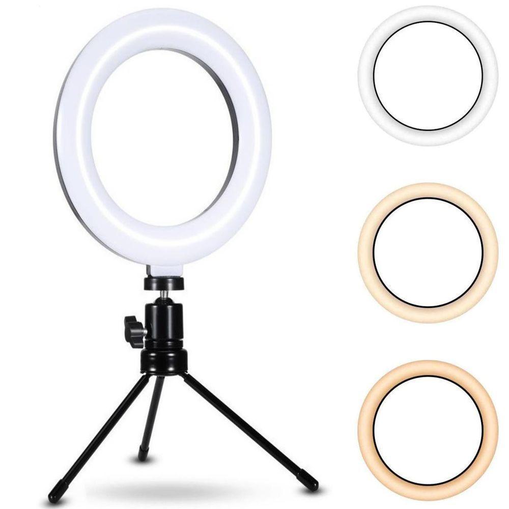 Kit Iluminador Luz Led Ring Light Youtuber 6 16Cm + Tripé - 2