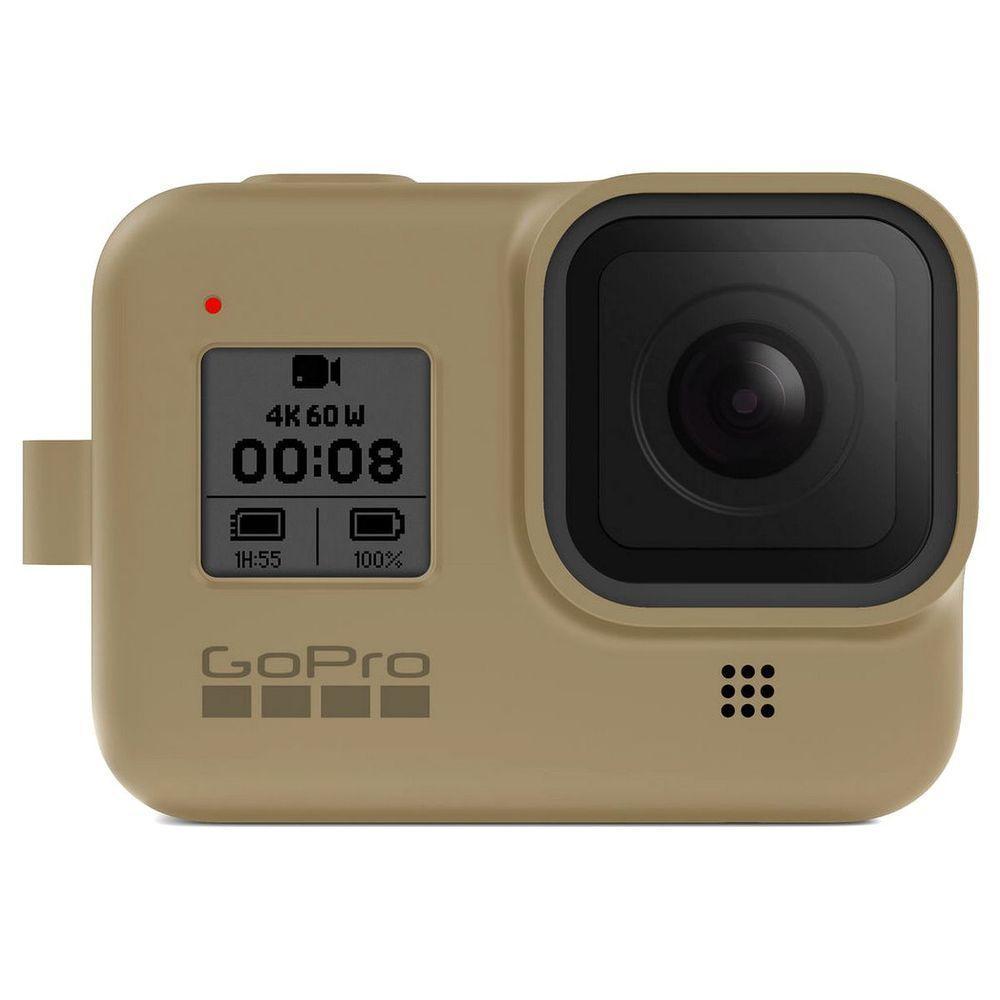 Capa Silicone Sleeve + Cordão Lanyard  para GoPro 8 Black Cor Marrom - 2