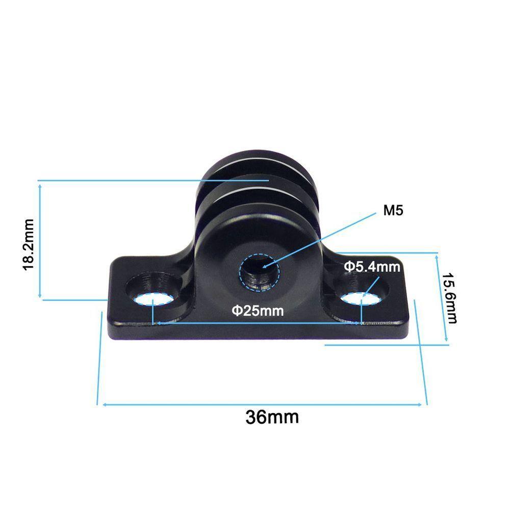 Suporte Adaptador em Alumínio para Fixação de Câmeras GoPro e Similares - 2