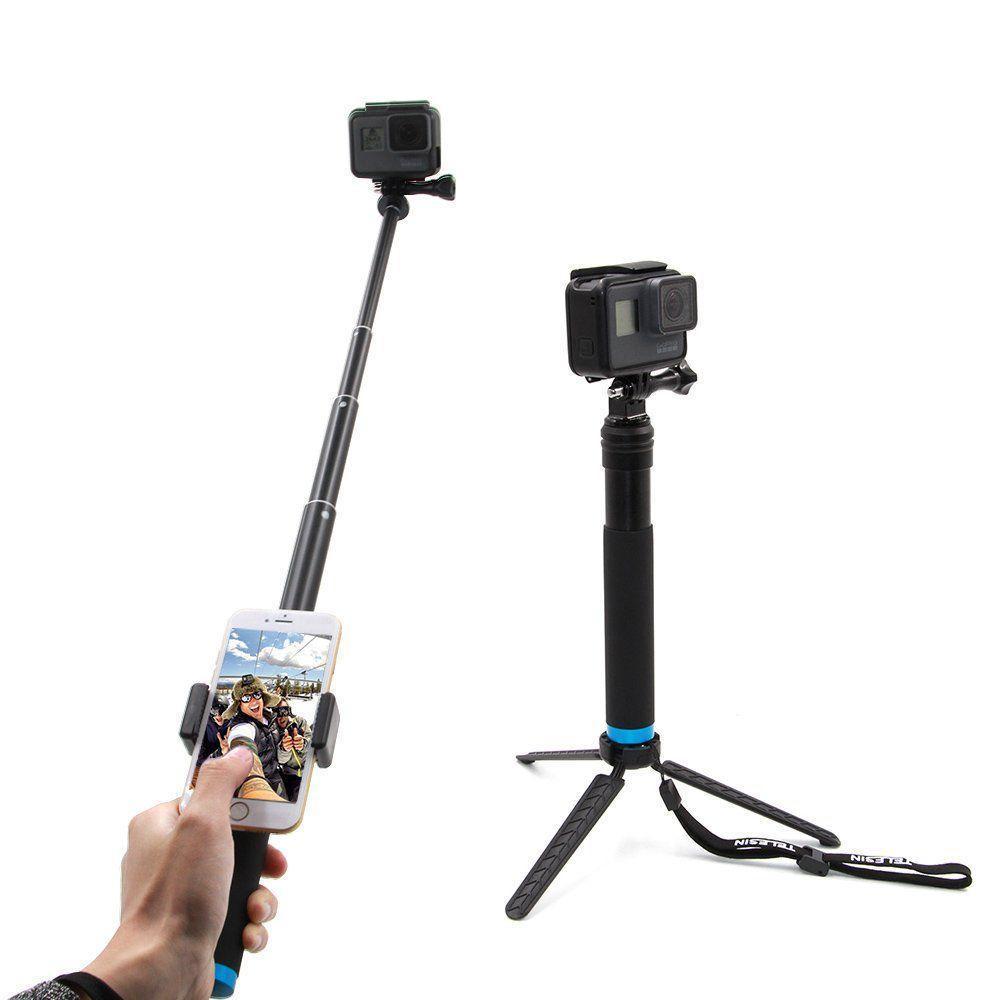 Bastão Tripé em Alumínio 90cm para GoPro e Similares - Telesin - 1