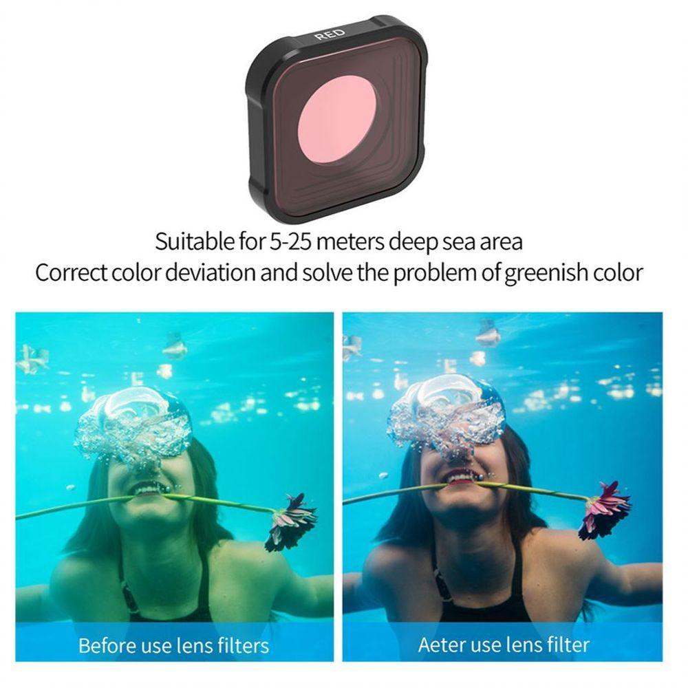 Filtro Lente para Mergulho Vermelho para GoPro 9, 10 e 11 Black - 4