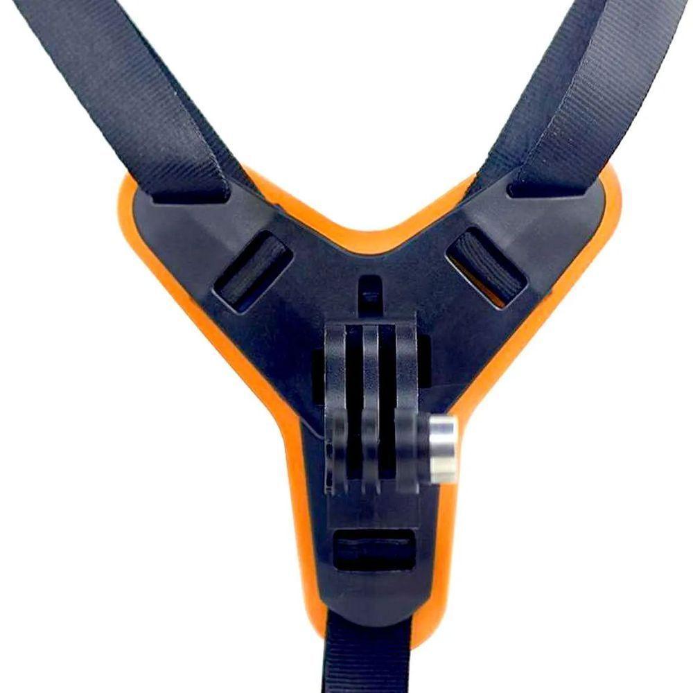 Fivela com Adaptador Capacete Queixeira para GoPro e Similares Cor Laranja - 2